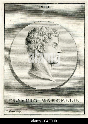 Portrait classique de Marcus Claudius Marcellus 268 avant J.-C. à 208 av. cinq fois élu consul de la République Romaine Banque D'Images