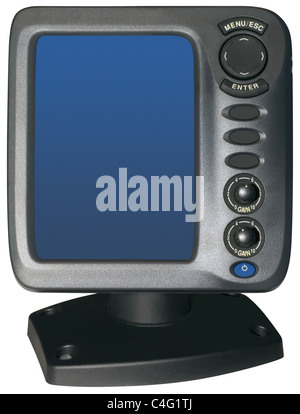 L'intérieur et à l'extérieur isolé Fishfinder with clipping path Banque D'Images