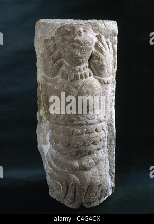 L'art ibérique Artemis. Ibero-Roman sculpture. Il s'agit de Sant Pere de Vilamajor. La Catalogne. L'Espagne. Banque D'Images