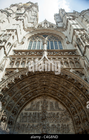 La tour de la cathédrale Anvers Banque D'Images