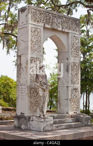 Lawton tombe, Bonaventure Cemetery, Savannah, Géorgie Banque D'Images