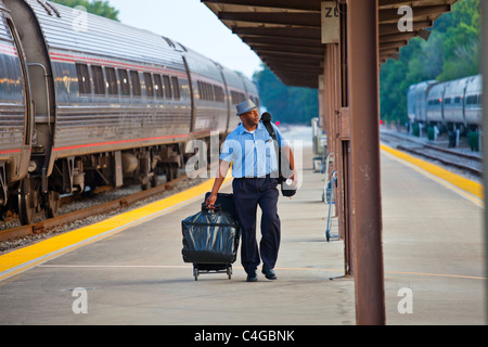 La gare ferroviaire Amtrak à Savannah, Géorgie Banque D'Images