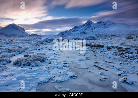 Glen Sligachan & les Cuillin en hiver, l'île de Skye, Écosse Banque D'Images