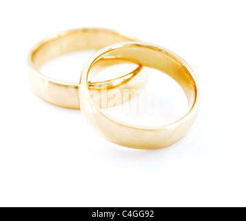 Anneaux de mariage d'or Banque D'Images