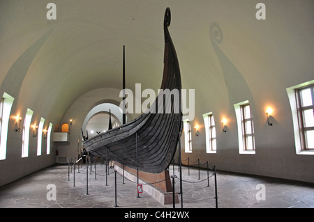 Le 'navire' Oseberg, Viking Ship Museum, Bygdøynesveien, Péninsule de Bygdøy, Oslo, Oslo, comté d'Østlandet, Norvège Région Banque D'Images