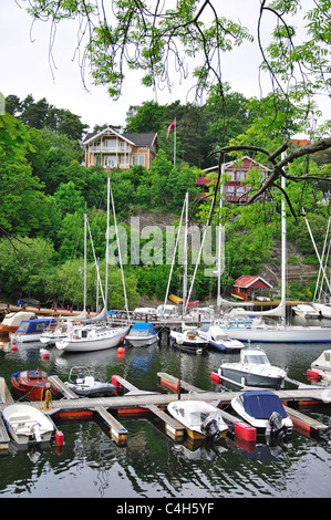 Port de plaisance, Bygdøynesveien, péninsule de Bygdøy, Oslo, région de Østlandet,Norvège Banque D'Images