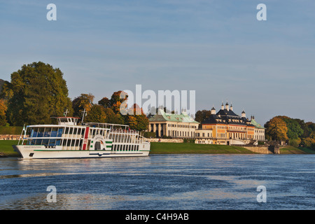 Schloss Pillnitz,, Dresde, Allemagne, l'Elbe Banque D'Images