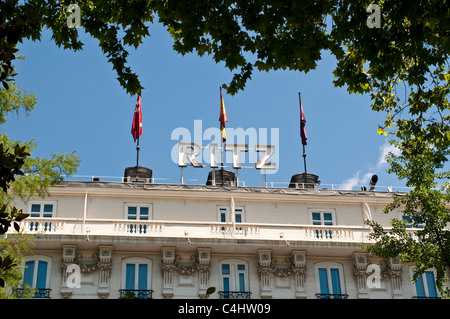 Hôtel Ritz, Paseo del Prado, Madrid, Espagne Banque D'Images