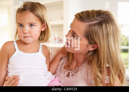 Portrait enfant malade Banque D'Images