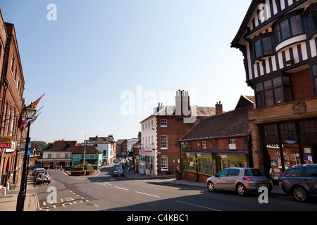 High street et du centre-ville d'Arundel Banque D'Images