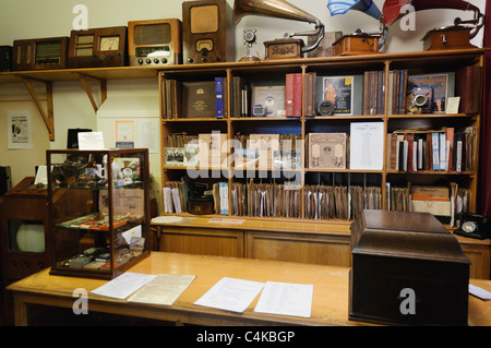 Magasin de disques à l'ancienne à partir de la première moitié du 20e siècle Banque D'Images