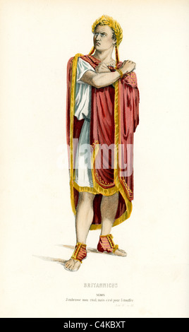 Nero empereur romain de 54 à 68, de la pièce Britannicus par le dramaturge français Jean Racine. Banque D'Images