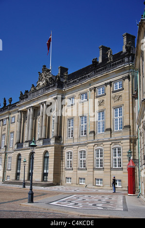 Palais chrétien VIII, Palais Royal d'Amalienborg, place du Palais Royal, Copenhague (Kobenhavn), Royaume du Danemark Banque D'Images