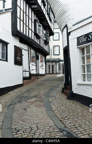 Ruelles médiévales à Shrewsbury street Banque D'Images