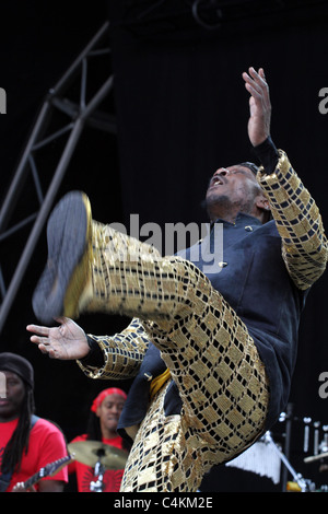 Le légendaire Jimmy Cliff à jouer au Festival 2011 à Finsbury Park, Londres Banque D'Images