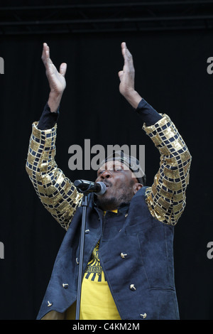 Le légendaire Jimmy Cliff à jouer au Festival 2011 à Finsbury Park, Londres Banque D'Images