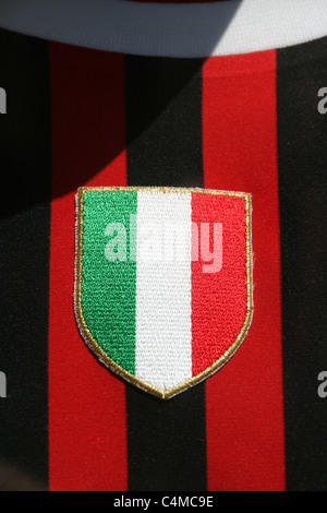 Détail de l'AC Milan maillot de l'équipe de football Banque D'Images