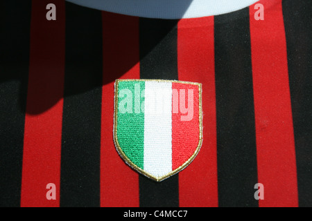 Détail de l'AC Milan maillot de l'équipe de football Banque D'Images