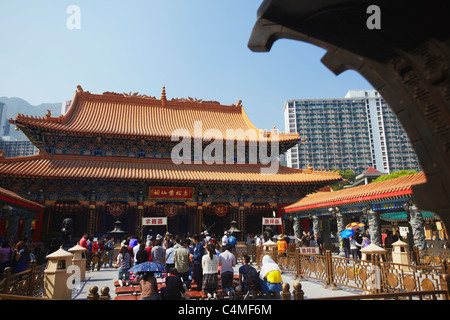 Sik Sik Yuen Wong Tai Sin Temple, Kowloon, Hong Kong, Chine Banque D'Images