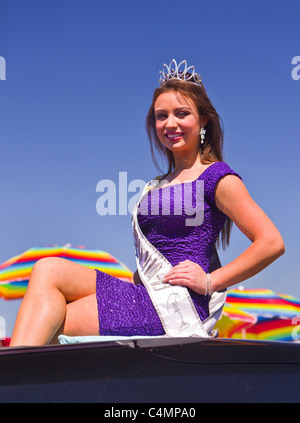 MANASSAS, Virginie, USA - Miss Bolivie 2009 Bolivie folklife festival lors du défilé. Banque D'Images