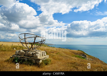 Memorial Radar à St Aldhelm's Head, à l'île de Purbeck, Dorset conçu par Tony Viney Banque D'Images