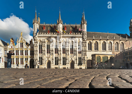 Hôtel de ville, hôtel de ville de Bruges Brugge | Banque D'Images