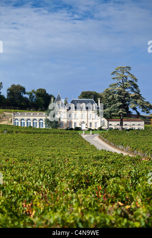 Chateau Fonplegade dans la ville de St Emilion, Bordeaux, France Banque D'Images