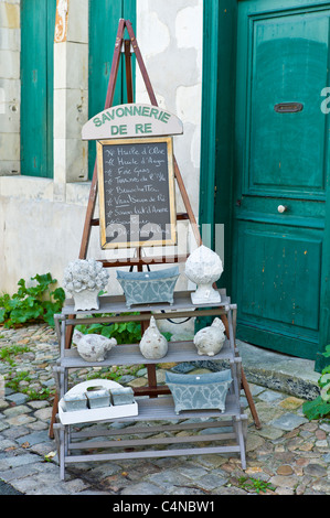 Savonnerie de Re boutique de souvenirs à St Martin de Re, Ile de Re, France Banque D'Images