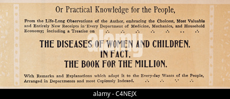 1887 Le Dr Chase livre reçu médecin à la personne Banque D'Images