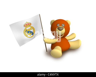 Real Madrid CF drapeau symbole logo Banque D'Images