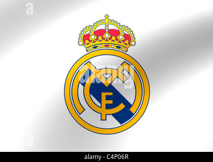 Real Madrid CF drapeau symbole logo Banque D'Images