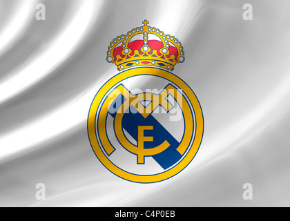 Real Madrid CF drapeau symbole logo Banque D'Images