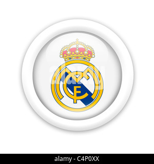 Real Madrid CF drapeau symbole logo Banque D'Images