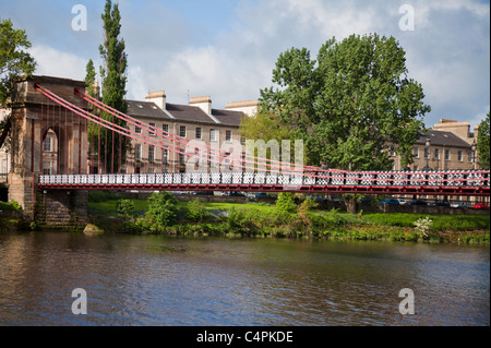 South Portland Street pont suspendu au-dessus de la rivière Clyde dans le centre de Glasgow. Construit en 1853 ingénieur George Martin. Banque D'Images