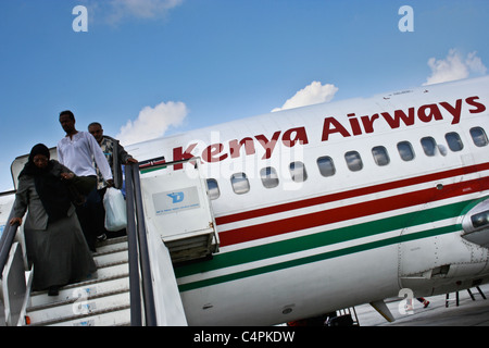 Logo couleurs d'avion Kenya Airways Aéroport de Nairobi Banque D'Images