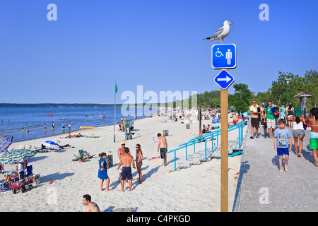 Le soleil à Grand Beach sur le lac Winnipeg, Manitoba, Canada. Banque D'Images