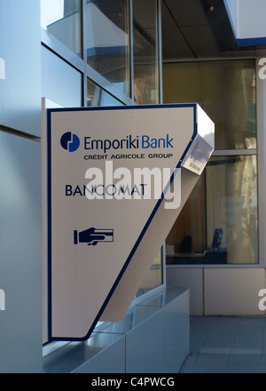 Emporiki Bank ATM. Banque D'Images