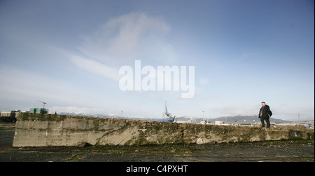 TITANIC SLIP WAY NO2. Le Titanic Quarter à Belfast, en Irlande du Nord Banque D'Images