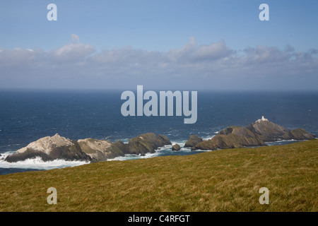 Unst Muckle Flugga Mai Îles Shetland de phare Hermaness National Nature Reserve Banque D'Images