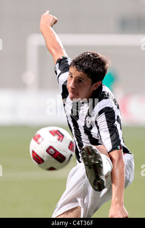 Gili Fabio de la Juventus FC U15 en action au cours de la 23e Coupe de la ville de Lion de Canon. Banque D'Images