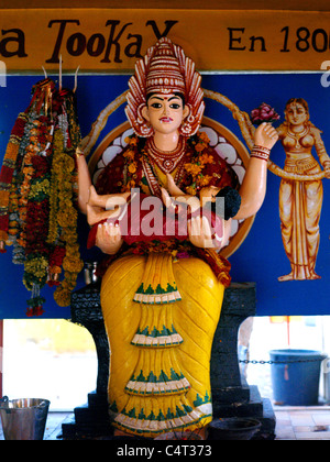 Medine Maurice Mama Tookay à Tamil Temple Hindou pour les travailleurs de la canne à sucre de tantrique Maha Kali Temple Tookay Banque D'Images