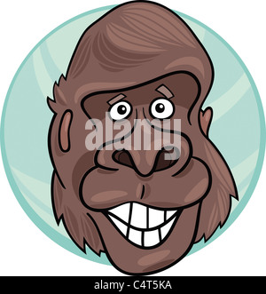 Cartoon illustration de funny ape gorille Banque D'Images