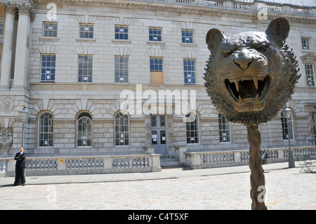 Ai Weiwei cercle bronze d'animaux courtyard Somerset House Londres Banque D'Images