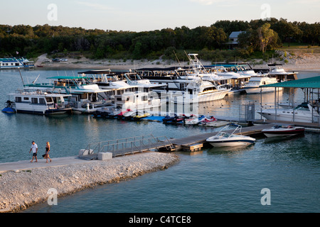 Lake Travis Boat Dock à Austin, Texas Banque D'Images