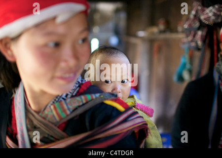 Dao rouge les minorités ethniques au Vietnam Banque D'Images