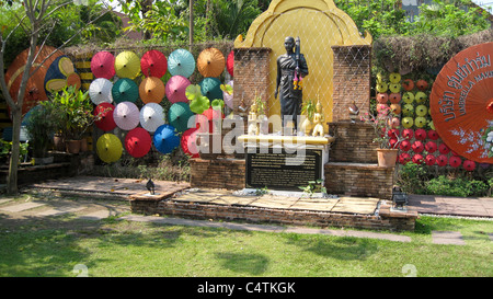 Bo Sang village artisanal de parapluie et de marché en Boo Sarng, Sankampaeng disrtrict Phrain "Tha' ; Thailande, Asie Banque D'Images
