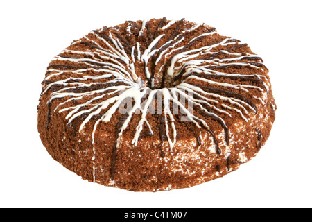 Gâteau au chocolat avec crème Banque D'Images