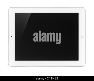 Apple iPad 2 tablet computer with clipping path isolé sur fond blanc Banque D'Images