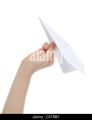 avion de papier Banque D'Images