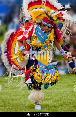 POW WOW DES INDIENS D'AMÉRIQUE Banque D'Images